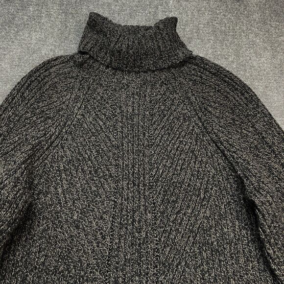 Sundance Sweater Womens Size Large Marled Gray Ribbed Knit Turtleneck - Picture 3 of 7